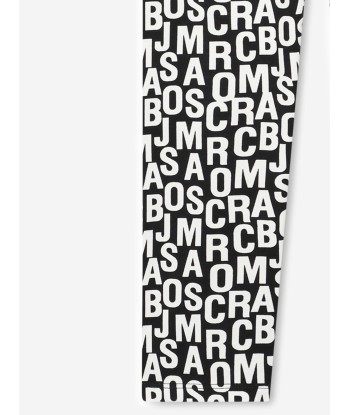 MARC JACOBS Girls Logo Leggings in Black brillant des détails fins