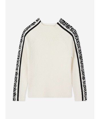 MARC JACOBS Girls Logo Jumper in Ivory online