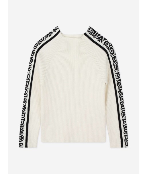 MARC JACOBS Girls Logo Jumper in Ivory online