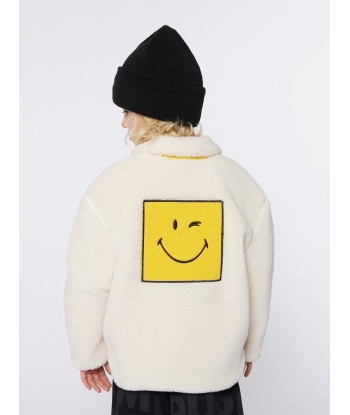 MARC JACOBS Kids Smiley Reversible Jacket in Ivory en linge