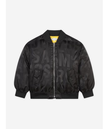 MARC JACOBS Kids Logo Bomber Jacket in Black Découvrez la collection