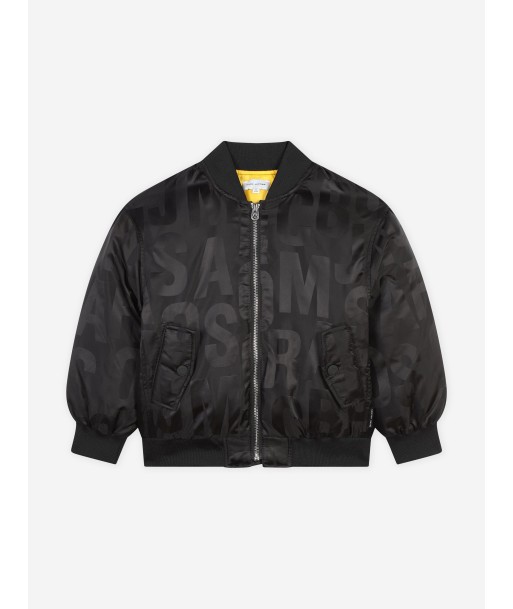 MARC JACOBS Kids Logo Bomber Jacket in Black Découvrez la collection