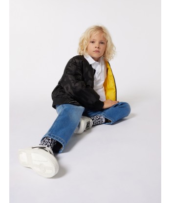 MARC JACOBS Kids Logo Bomber Jacket in Black Découvrez la collection