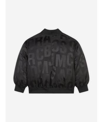 MARC JACOBS Kids Logo Bomber Jacket in Black Découvrez la collection