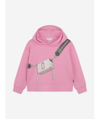 MARC JACOBS Girls Snapshot Bag Print Hoodie in Pink pas cher chine