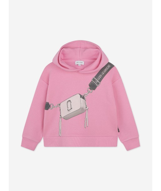 MARC JACOBS Girls Snapshot Bag Print Hoodie in Pink pas cher chine