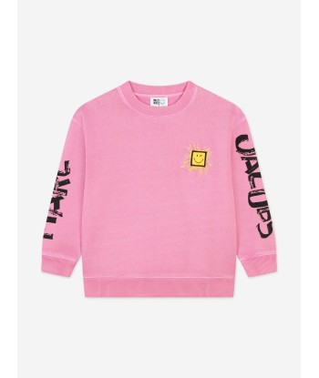 MARC JACOBS Kids Smiley World Sweatshirt in Pink prix pour 