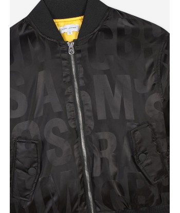 MARC JACOBS Kids Logo Bomber Jacket in Black Découvrez la collection