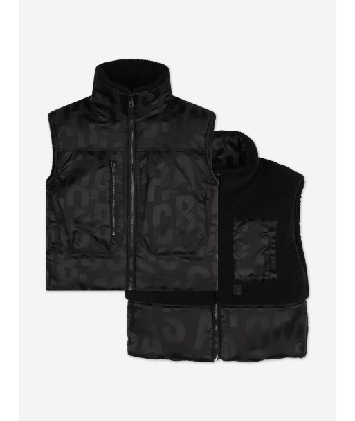 MARC JACOBS Kids Reversible Puffer Gilet in Black de France