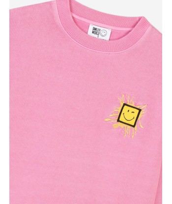 MARC JACOBS Kids Smiley World Sweatshirt in Pink prix pour 