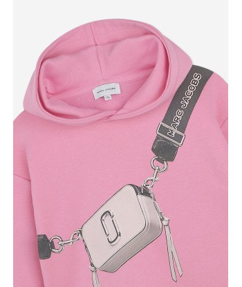 MARC JACOBS Girls Snapshot Bag Print Hoodie in Pink pas cher chine