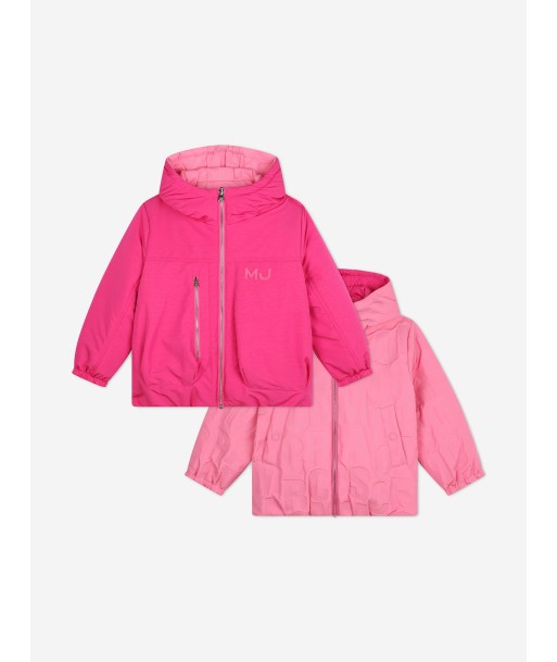 MARC JACOBS Girls Reversible Puffer Jacket in Pink Fin de série