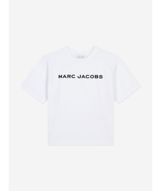 MARC JACOBS Kids Logo Print T-Shirt in White Paris Déstockage Promo