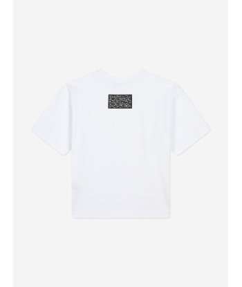 MARC JACOBS Kids Logo Print T-Shirt in White Paris Déstockage Promo