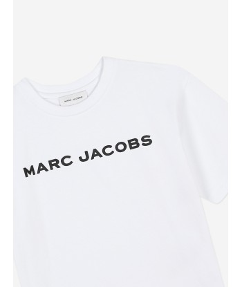 MARC JACOBS Kids Logo Print T-Shirt in White Paris Déstockage Promo