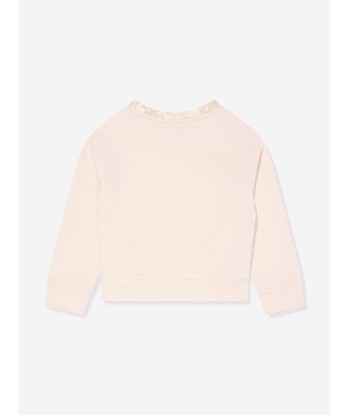 Roberto Cavalli Girls Crewneck Sweatshirt in Beige Les êtres humains sont 