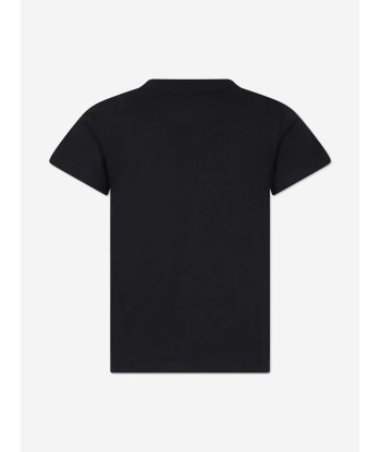 Versace Girls Diamante Logo T-Shirt in Black pour bénéficier 