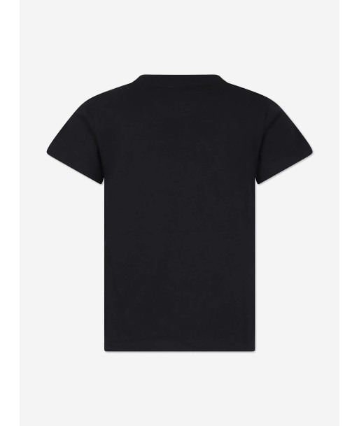 Versace Girls Diamante Logo T-Shirt in Black pour bénéficier 