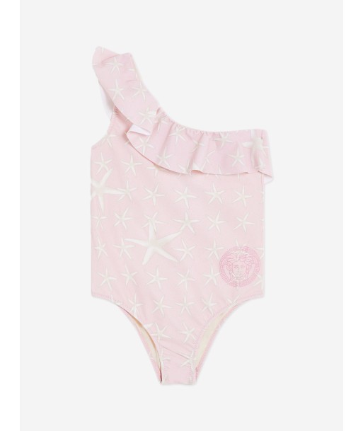 Versace Girls Starfish Logo Swimsuit in Pink le des métaux précieux