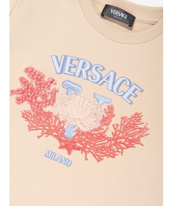 Versace Boys Logo Sweatshirt in Beige acheter en ligne