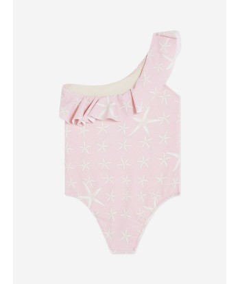 Versace Girls Starfish Logo Swimsuit in Pink le des métaux précieux