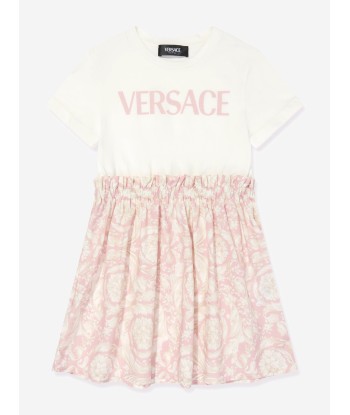 Versace Girls Barocco Jersey Dress in Pink à prix réduit toute l'année