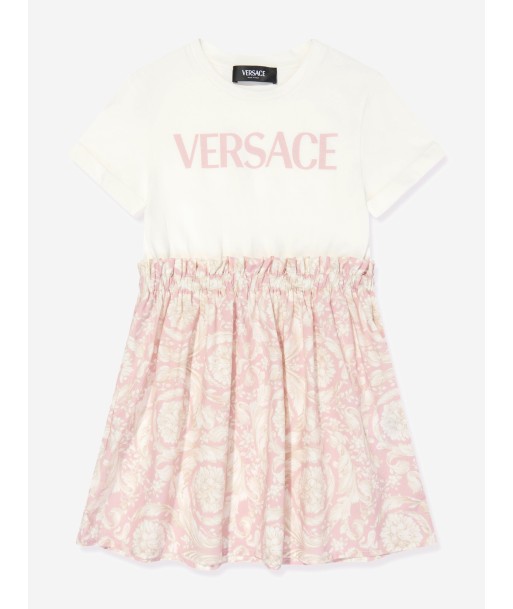 Versace Girls Barocco Jersey Dress in Pink à prix réduit toute l'année