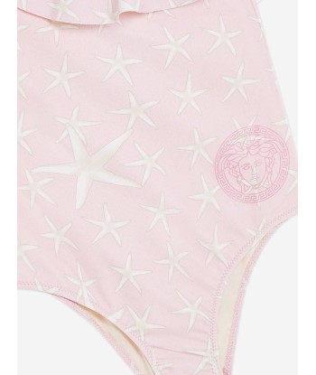 Versace Girls Starfish Logo Swimsuit in Pink le des métaux précieux