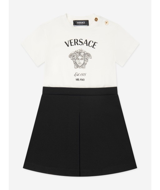 Versace Girls Medusa T-Shirt Dress in White Venez découvrir notre 