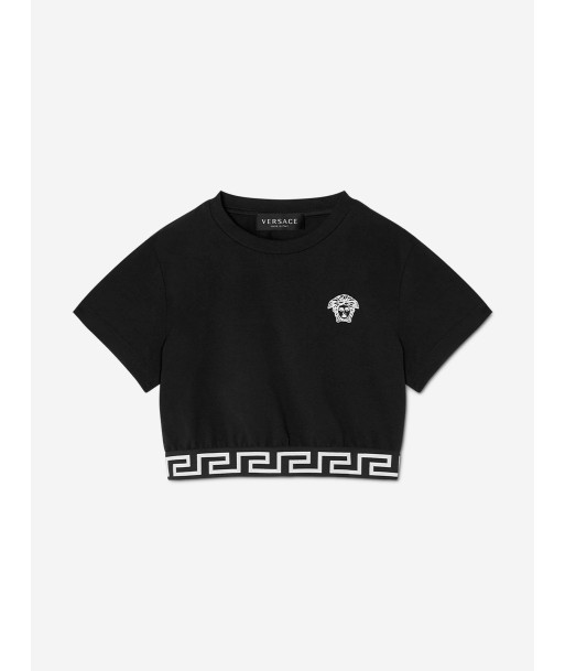 Versace Girls Medusa Logo T-Shirt in Black en ligne des produits 