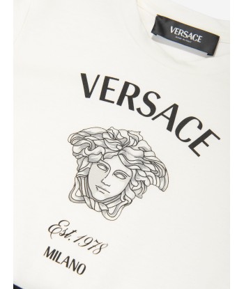 Versace Girls Medusa T-Shirt Dress in White Venez découvrir notre 