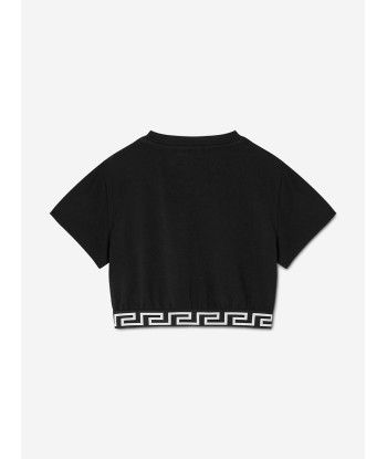 Versace Girls Medusa Logo T-Shirt in Black en ligne des produits 