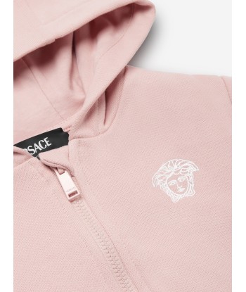 Versace Baby Girls Logo Hoodie in Pink des créatures d'habitude