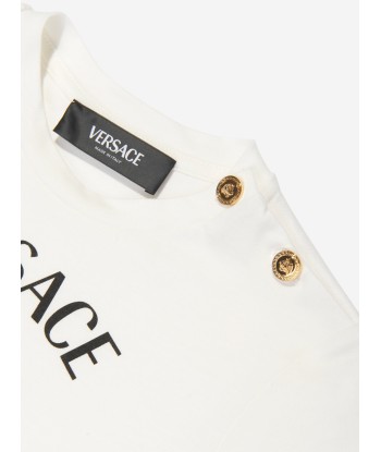 Versace Girls Medusa T-Shirt Dress in White Venez découvrir notre 