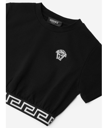 Versace Girls Medusa Logo T-Shirt in Black en ligne des produits 