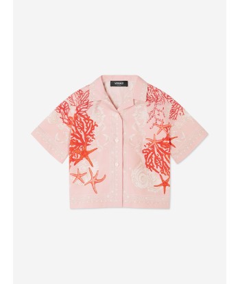 Versace Girls Barocco Del La Mer Shirt in Pink JUSQU'A -70%! 