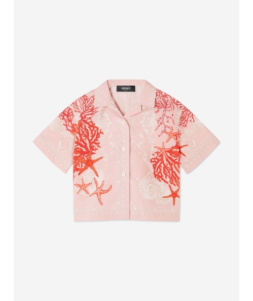 Versace Girls Barocco Del La Mer Shirt in Pink JUSQU'A -70%! 