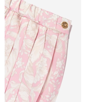 Versace Baby Girls Barocco Pleated Skirt in Pink s'inspire de l'anatomie humaine