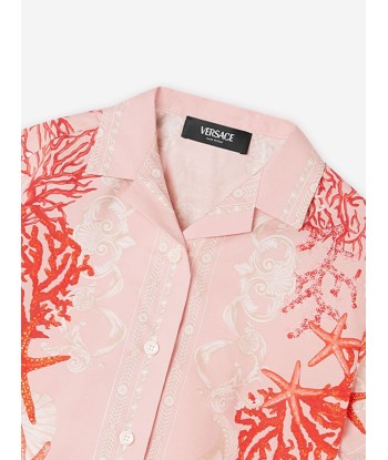 Versace Girls Barocco Del La Mer Shirt in Pink JUSQU'A -70%! 