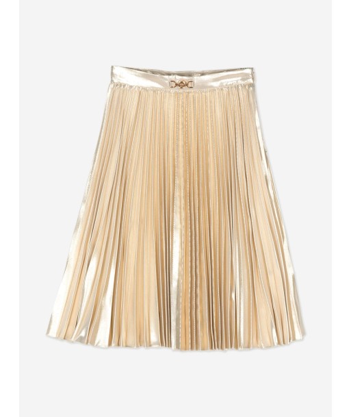 Versace Girls Pleated Skirt in Gold les ligaments