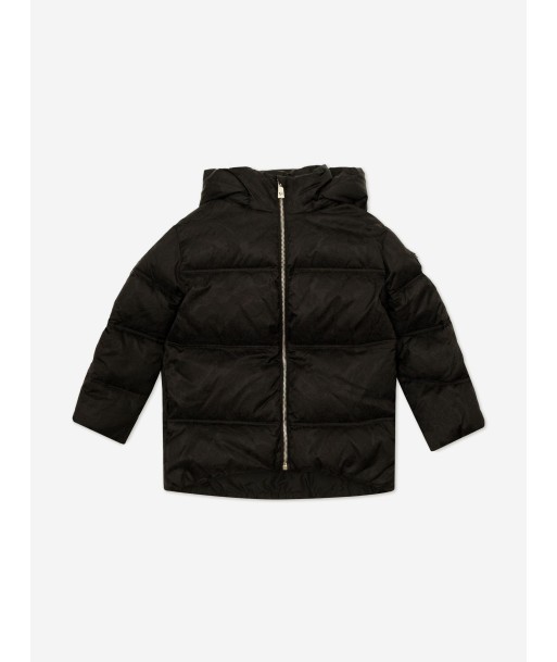 Versace Kids Down Padded Barocco Jacket in Black de pas cher