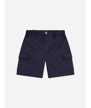 Versace Boys Logo Cargo Shorts in Blue Comment ça marche