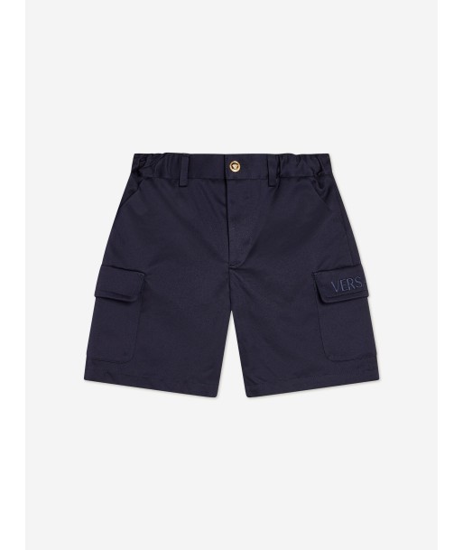 Versace Boys Logo Cargo Shorts in Blue Comment ça marche