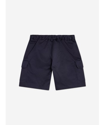 Versace Boys Logo Cargo Shorts in Blue Comment ça marche