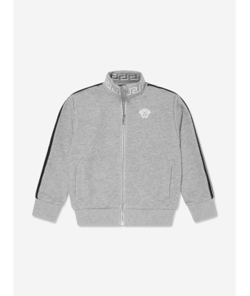 Versace Boys Medusa Zip Up Top in Grey s'inspire de l'anatomie humaine