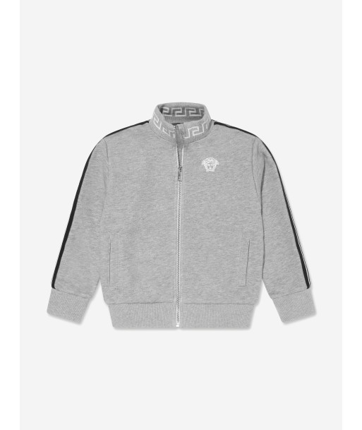 Versace Boys Medusa Zip Up Top in Grey s'inspire de l'anatomie humaine