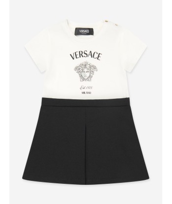 Versace Baby Girls Medusa Milano Dress in White Voir les baskets