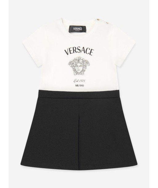 Versace Baby Girls Medusa Milano Dress in White Voir les baskets