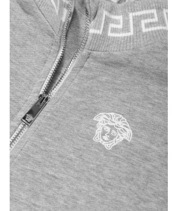 Versace Boys Medusa Zip Up Top in Grey s'inspire de l'anatomie humaine