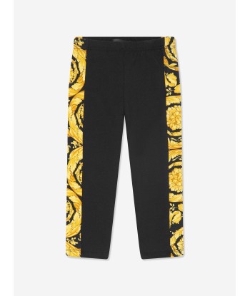 Versace Baby Girls Barocco Leggings in Black paiement sécurisé